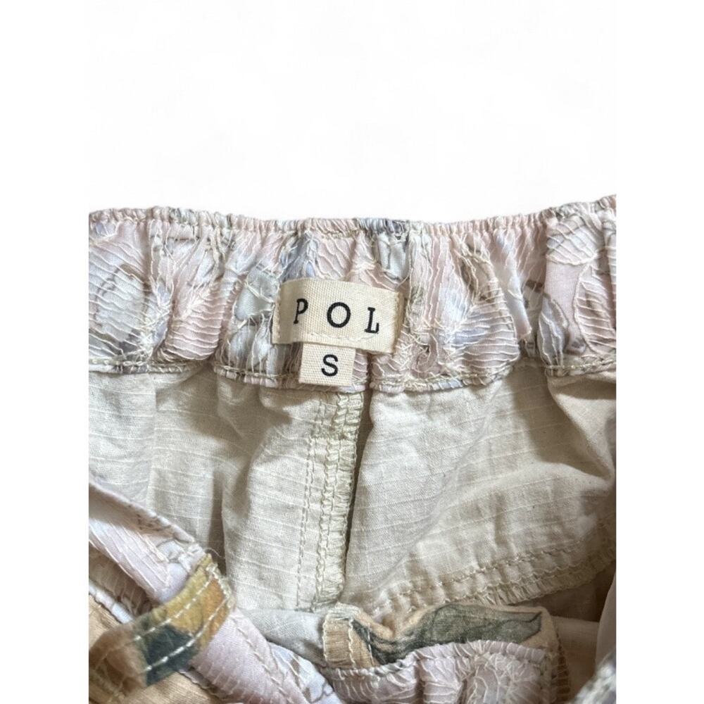 Pol Floral Wide-Leg Boho Pants in Beige with Lace Appliqué & Studs Women’s Sz S - Picture 9 of 9